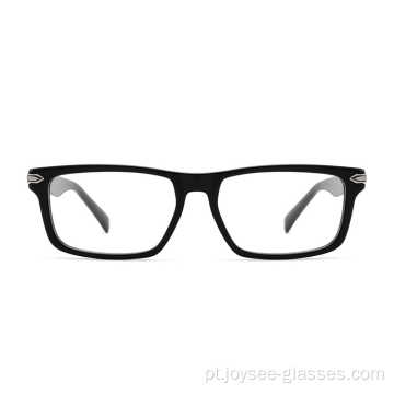 Novo retângulo de moda, aro completo acetato embutido de óculos de dobradiça flexível quadros